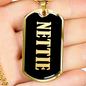 Nettie v02 - 18k Gold Finished Luxury Dog Tag Necklace