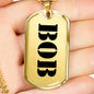 Bob - 18k Gold Finished Luxury Dog Tag Necklace