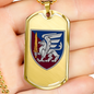 81st Airmobile Brigade (Ukraine) - 18k Gold Finished Luxury Dog Tag Necklace
