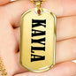 Kayla v01 - 18k Gold Finished Luxury Dog Tag Necklace