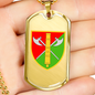 26th Artillery Brigade (Ukraine) - 18k Gold Finished Luxury Dog Tag Necklace