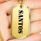 Santos - 18k Gold Finished Luxury Dog Tag Necklace