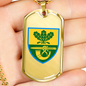 61st Jager Infantry Brigade (Ukraine) - 18k Gold Finished Luxury Dog Tag Necklace