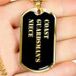 Coast Guardsman's Niece v2 - 18k Gold Finished Luxury Dog Tag Necklace