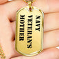 Navy Veteran's Mother - 18k Gold Finished Luxury Dog Tag Necklace