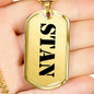 Stan - 18k Gold Finished Luxury Dog Tag Necklace