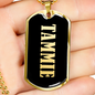 Tammie v02 - 18k Gold Finished Luxury Dog Tag Necklace