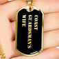 Coast Guardsman's Wife v2 - 18k Gold Finished Luxury Dog Tag Necklace