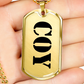Coy - 18k Gold Finished Luxury Dog Tag Necklace