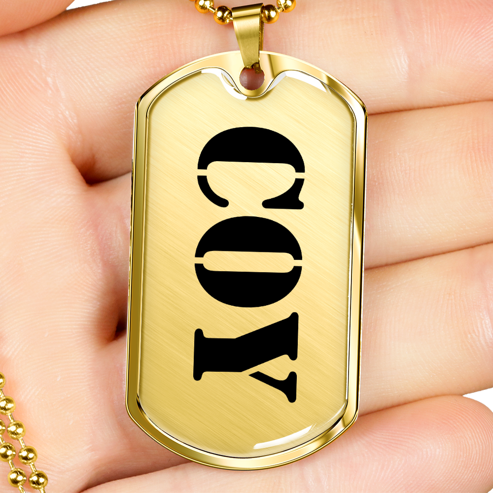 Coy - 18k Gold Finished Luxury Dog Tag Necklace