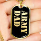 Army Dad v2 - 18k Gold Finished Luxury Dog Tag Necklace
