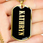 Kathryn v02 - 18k Gold Finished Luxury Dog Tag Necklace
