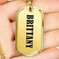 Brittany v01 - 18k Gold Finished Luxury Dog Tag Necklace