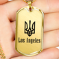 Los Angeles - 18k Gold Finished Luxury Dog Tag Necklace