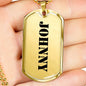 Johnny - 18k Gold Finished Luxury Dog Tag Necklace