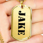 Jake - 18k Gold Finished Luxury Dog Tag Necklace