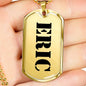 Eric - 18k Gold Finished Luxury Dog Tag Necklace