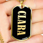 Clara v02 - 18k Gold Finished Luxury Dog Tag Necklace