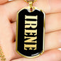 Irene v02 - 18k Gold Finished Luxury Dog Tag Necklace