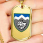 108th Mountain Assault Battalion (Ukraine) - 18k Gold Finished Luxury Dog Tag Necklace