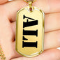 Ali - 18k Gold Finished Luxury Dog Tag Necklace