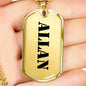 Allan - 18k Gold Finished Luxury Dog Tag Necklace