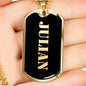 Julian v2 - 18k Gold Finished Luxury Dog Tag Necklace