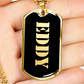 Eddy v2 - 18k Gold Finished Luxury Dog Tag Necklace