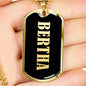 Bertha v02 - 18k Gold Finished Luxury Dog Tag Necklace