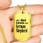 German Shepherd - 18k Gold Finished Luxury Dog Tag Necklace