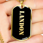 Landon v2 - 18k Gold Finished Luxury Dog Tag Necklace