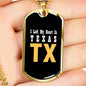 Heart In Texas - 18k Gold Finished Luxury Dog Tag Necklace
