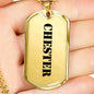 Chester - 18k Gold Finished Luxury Dog Tag Necklace