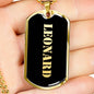 Leonard v2 - 18k Gold Finished Luxury Dog Tag Necklace