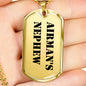 Airman's Nephew - 18k Gold Finished Luxury Dog Tag Necklace