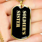 Soldier's Sister v2 - 18k Gold Finished Luxury Dog Tag Necklace