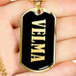 Velma v02 - 18k Gold Finished Luxury Dog Tag Necklace