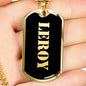 Leroy v2 - 18k Gold Finished Luxury Dog Tag Necklace