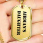 Airman's Daughter - 18k Gold Finished Luxury Dog Tag Necklace
