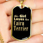 Cairn Terrier v2 - 18k Gold Finished Luxury Dog Tag Necklace