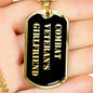 Combat Veteran's Girlfriend v2 - 18k Gold Finished Luxury Dog Tag Necklace
