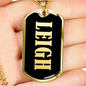 Leigh v02 - 18k Gold Finished Luxury Dog Tag Necklace