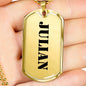 Julian - 18k Gold Finished Luxury Dog Tag Necklace