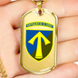 57th Motorized Infantry Brigade (Ukraine) - 18k Gold Finished Luxury Dog Tag Necklace