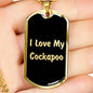 Love My Cockapoo v5 - 18k Gold Finished Luxury Dog Tag Necklace