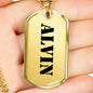 Alvin - 18k Gold Finished Luxury Dog Tag Necklace