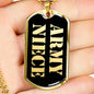 Army Niece v2 - 18k Gold Finished Luxury Dog Tag Necklace