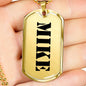 Mike - 18k Gold Finished Luxury Dog Tag Necklace