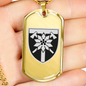 128th Mountain Assault Brigade (Ukraine) - 18k Gold Finished Luxury Dog Tag Necklace