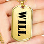 Will - 18k Gold Finished Luxury Dog Tag Necklace